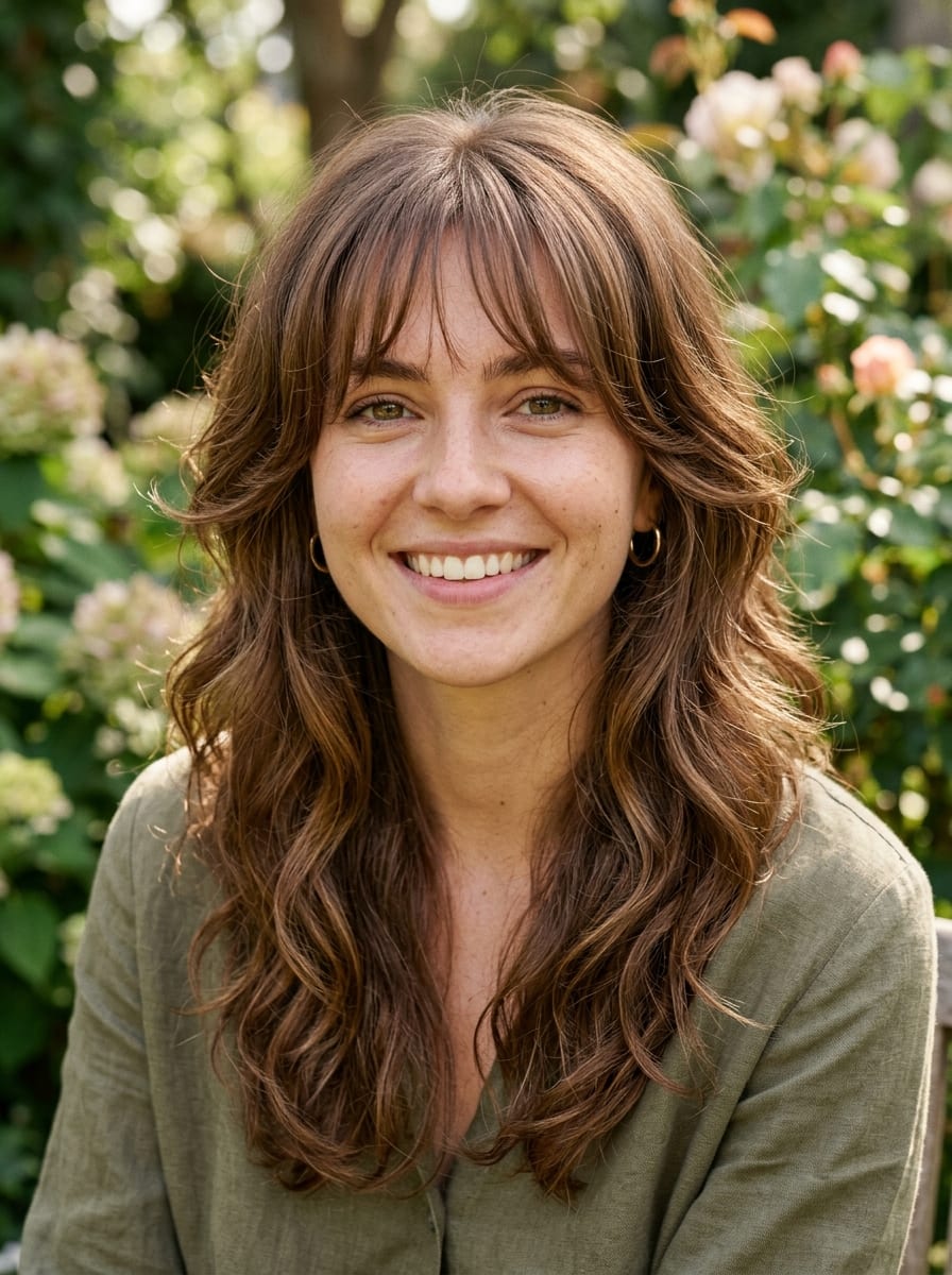 Butterfly Cut mit Wispy Bangs - Butterfly Cut